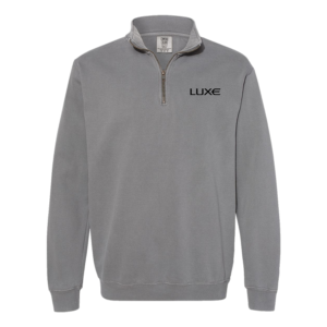 Luxe Grey Quarter Zip Sweatshirt