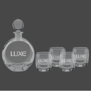 Flat Round Decanter LUXE BLG
