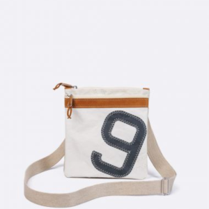 Recycled Sailcloth Travel Cross Body Bag Back