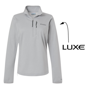 Columbia Grey Colored Women's Columbia Fleece Jacket with Black Luxe Logo